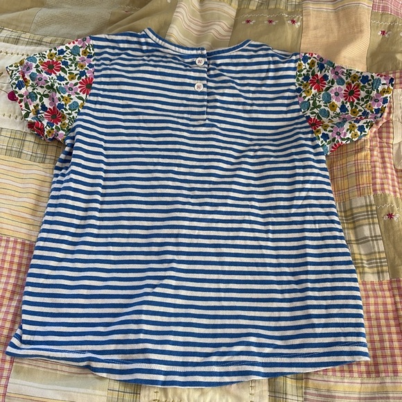 Mini Boden Multicolor Floral and Striped Kids Tee - size 9-10 girls - cotton - Picture 5 of 5
